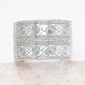 B-1260 Tibetan Style Bracelet Exquisite Carved Pattern Open Bangle For Women Girls Birthday Gift