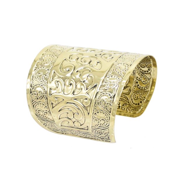 B-1262 Open Arm Bracelet Women Vintage Carved Bohemian Ethnic Statement Bracelets Female