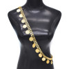 N-8100 Coin Tassel Women's Body Chain Gold Charm Engraved Hollow Afghan Sexy Shoulder Chain Women's Jewellery Gift