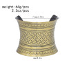 B-1265 Vintage Carved Flower Opening Bracelet Gypsy Ethnic Cuff Bracelet Jewelry for Women Girls Party Gifts