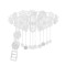 N-8104 Silver Long Chain Coin Tassel Pendant Metal Waist Belly Chains Carved Chrysanthemum Pattern Body Jewelry