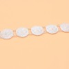 N-8104 Silver Long Chain Coin Tassel Pendant Metal Waist Belly Chains Carved Chrysanthemum Pattern Body Jewelry
