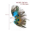 E-6595 Peacock Feathers Women Ear Cuff Exaggerated Indian Ethnic Aolly Statement Clips Earrings