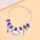 N-8107 Silver Bohemian Tassel Necklace Ethnic Stud Earring Set for Women Girls Birthday Gift Vacation Jewelry