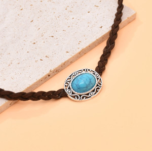 F-1087 Bohemian Style Retro Long Tassel Turquoise Hair Ornaments Women's Party Jewelry Birthday Gifts