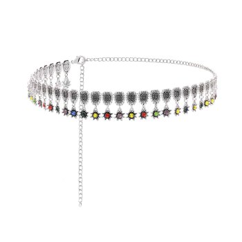 N-8109 Vintage Women Body Chains Statement Rhinestones Bohemian Ethnic Charms Belly Chains Feminina