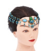 F-0996 Bohemian Style Retro Round Acrylic Gemstone Hair Accessories Earring Set for Women's Party Jewelry Gifts