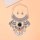N-8110 New Gypsy Vintage Silver Large Geometric Leaf Tassel Pendant Necklace Earrings Women's Tribal Party Jewelry Set