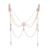 F-1092 Purple Blue Red Crystal Beads Long Tassel Chinese Bridal Hair Accessories Zircon Headwear
