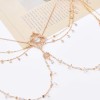 F-1092 Purple Blue Red Crystal Beads Long Tassel Chinese Bridal Hair Accessories Zircon Headwear
