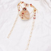 F-1093 Red Crystal Beads Long Tassels Chinese Bridal Hair Accessories Zircon Headwear Women's Party Jewelry Gifts