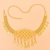 N-8118 Gold Hollow Flower Coin Waist Belly Chain Belt