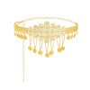N-8117 Carved Butterfly Women Body Jewelry Coins Tassel Charms Waist Chains