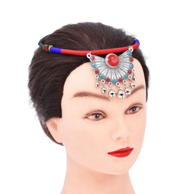 N-8116 Pendant Women Headband Ethnic Bell Tassel Party Statement Hair Jewelry