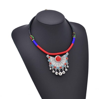 N-8116 Pendant Women Headband Ethnic Bell Tassel Party Statement Hair Jewelry