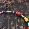 N-8115 Tibetan Colorful Beads Bells Tassel Long Chain Heart Shaped Necklace Headwear Dual Use