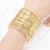 B-1269  Golden Open Arm Bracelets Ethnic Punk Statement Party Bracelets