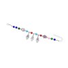 B-1268 Bohemian Ethnic Colorful Acrylic Bead Palm Pendant Bracelet