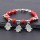 B-1268 Bohemian Ethnic Colorful Acrylic Bead Palm Pendant Bracelet