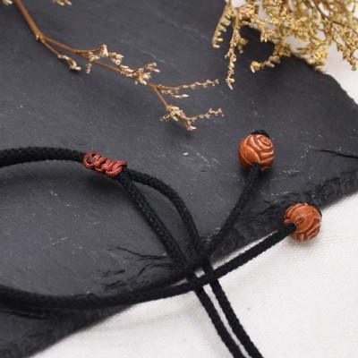 N-8121 Long Natural Stone Pendant Necklace Colorful Beaded Sweater Chain