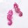 E-6603 Punk Acrylic Rose Red Crystal Seahorse Earrings Stud For Women