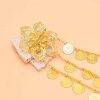 N-8124 3-Layer Gold Coin Tassel Green Turquoise Flower Waist Chain Necklace Accessories