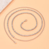 N-8123 Simple Women Silver Body Jewelry Pendant Rhinestone Waist Chains for Women Girls Beach Accessories