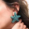 E-6606 European and American Fashion New Starfish Diamond Earrings Women's Party Jewelry Gifts