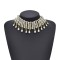 N-8127 Vintage Full Crystal Drip Tassel Choker Necklace for Women