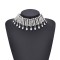 N-8127 Vintage Full Crystal Drip Tassel Choker Necklace for Women