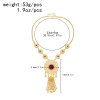 N-8129 Golden Tassel Women Necklace Pendant Charms Bohemian Ethnic Necklace