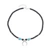 N-8138 Bohemian Ethnic Women Necklace Moon Pendant Charms Necklace