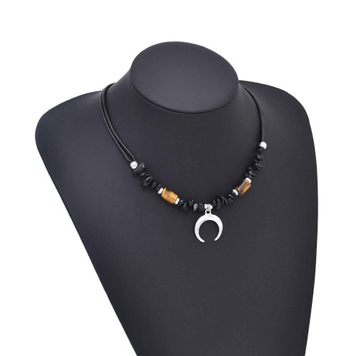 N-8138 Bohemian Ethnic Women Necklace Moon Pendant Charms Necklace