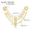 N-8140 3 Layers Women Shoulder Chains Coins Pendant Statement Body Jewelry