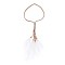F-1098 White Feather Pendant Leather Headband for Women