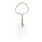 F-1098 White Feather Pendant Leather Headband for Women