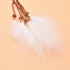 F-1098 White Feather Pendant Leather Headband for Women
