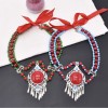 F-1101 Vintage Tibet Large Acrylic Gem Head Chains Hair Accessories