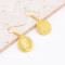 E-6614 Bohemian Gold Coin Pendant Earrings Versatile Ornaments Women's Party Jewelry Gifts