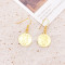 E-6614 Bohemian Gold Coin Pendant Earrings Versatile Ornaments Women's Party Jewelry Gifts