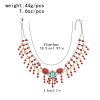 N-8147 Bead Women Necklaces Tibetan Ethnic Tassel Stone Statement Necklaces