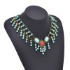 N-8147 Bead Women Necklaces Tibetan Ethnic Tassel Stone Statement Necklaces