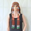 F-1102 Acrylic Beads Long Chain Tibetan Mongols Women's Headwear Hair Accessories