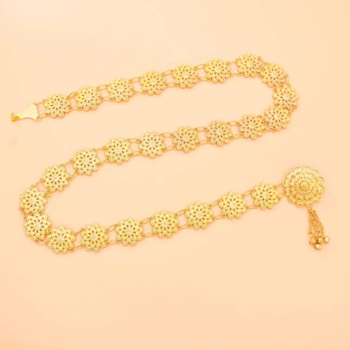N-8146 Vintage Gold Bell Belly Dance Waist Belt Chain for Women Girl Indian Thailand Party Body Jewelry