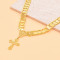 N-8150 Boho Ethnic Vintage Tassel Necklace Cross Pendant Chains Jewelry for Women Girls Birthday Gift