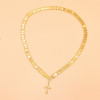 N-8150 Boho Ethnic Vintage Tassel Necklace Cross Pendant Chains Jewelry for Women Girls Birthday Gift