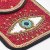 N-8149 New Eyes pattern Turquoise Rice Beads Short Hand Bag Purse Cosmetic Bag for Women Girls party Accessories