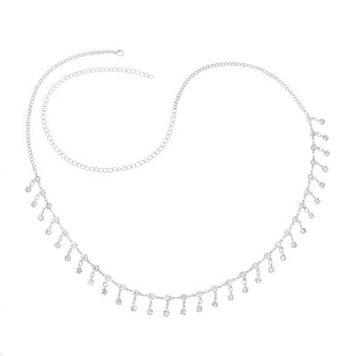 N-8152 Rhinestones Pendant Women Body Jewelry Punk Party Sexy Belly Chains