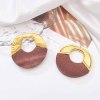 E-6616 Fashion Gold Alloy Wood Earrings Stud for Women Party Gift