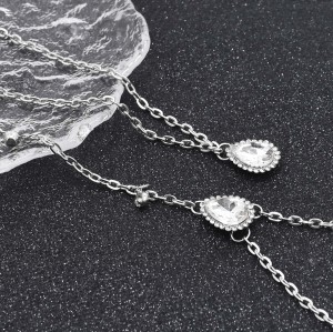 N-8153 Fashion Silver Crystal Chains Women's Body Jewelry Sexy Waist Chain